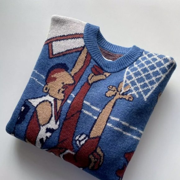 Aime Leon Dore Molina Dunk Sweater FW2020 size LARGE John Starks - Picture 6 of 6